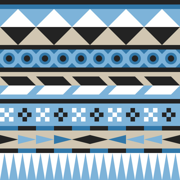 Easy Geometric Aztec Pattern
